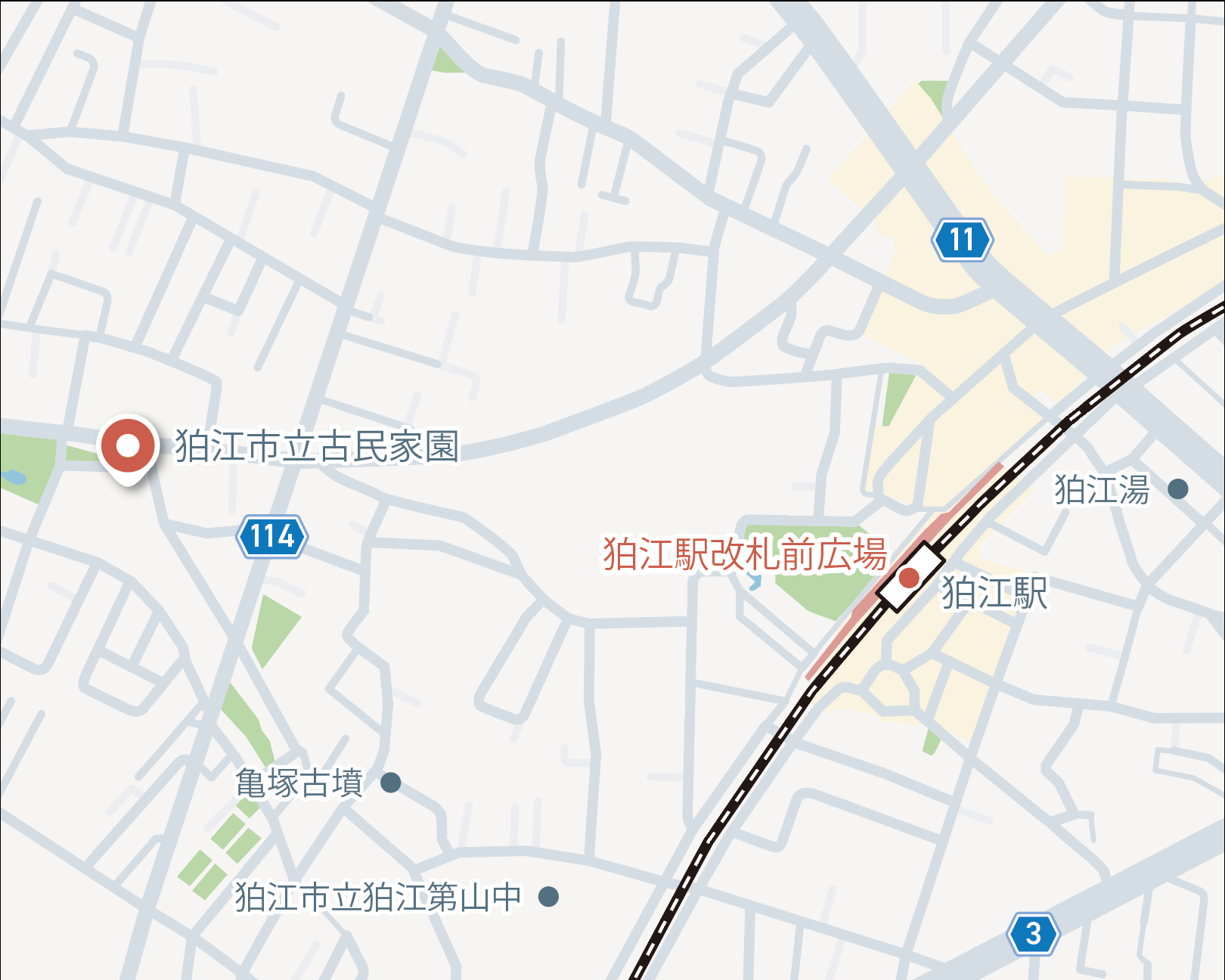 狛江エリア地図